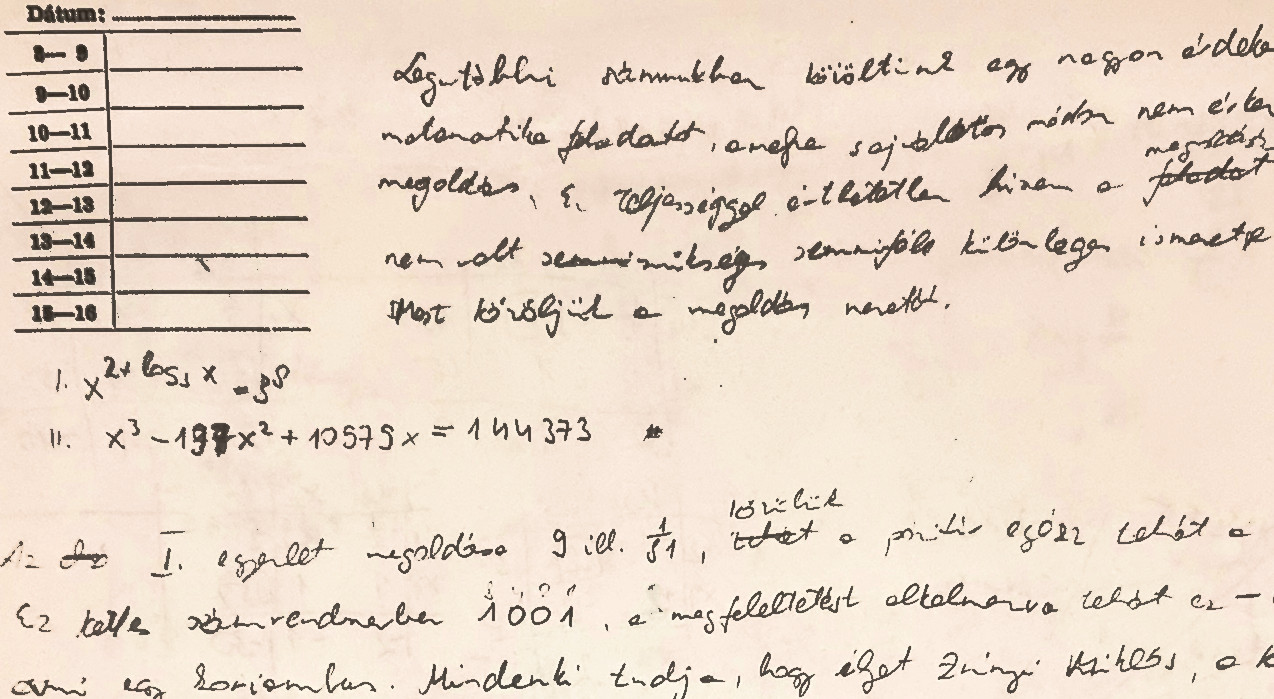matematika feladat eredeti megoldása